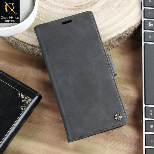 Samsung Galaxy A06 Cover - Black - New CaseMe Fully Premium High Grade Quality Leather Flip Book With Card Holding Slots And Magnetic Closure 033