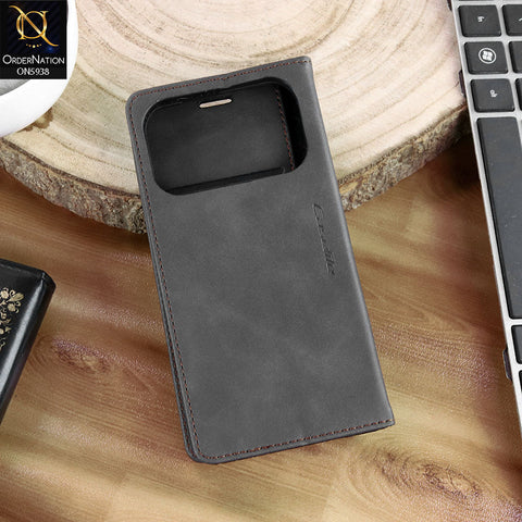 iPhone 17 Pro Max Cover - Black - New CaseMe Fully Premium High Grade Quality Leather Flip Book With Card Holding Slots And Magnetic Closure 033