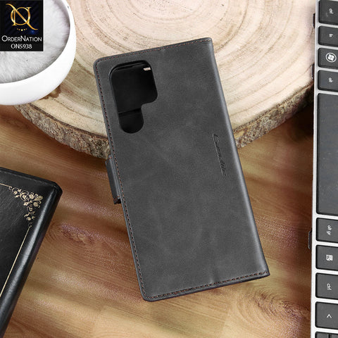 Samsung Galaxy S22 Ultra 5G Cover - Black - New CaseMe Fully Premium High Grade Quality Leather Flip Book With Card Holding Slots And Magnetic Closure 033