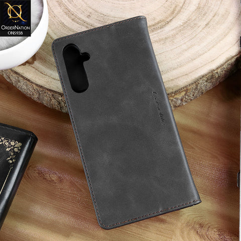 Samsung Galaxy S24 Cover - Black - New CaseMe Fully Premium High Grade Quality Leather Flip Book With Card Holding Slots And Magnetic Closure 033