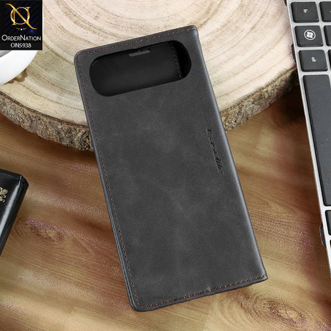 iPhone 17 Air Cover - Black - New CaseMe Fully Premium High Grade Quality Leather Flip Book With Card Holding Slots And Magnetic Closure 033
