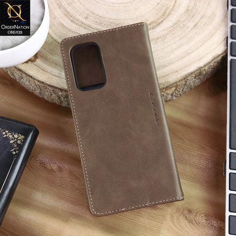 Samsung Galaxy A33 5G Cover - Brown - New CaseMe Fully Premium High Grade Quality Leather Flip Book With Card Holding Slots And Magnetic Closure 033