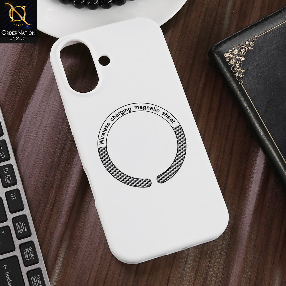 iPhone 17 Cover - White -  New Shockproof Ultra-Slim Magnetic Case Supports Wireless Charging