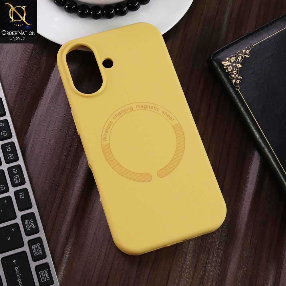 iPhone 17 Cover - Yellow -  New Shockproof Ultra-Slim Magnetic Case Supports Wireless Charging