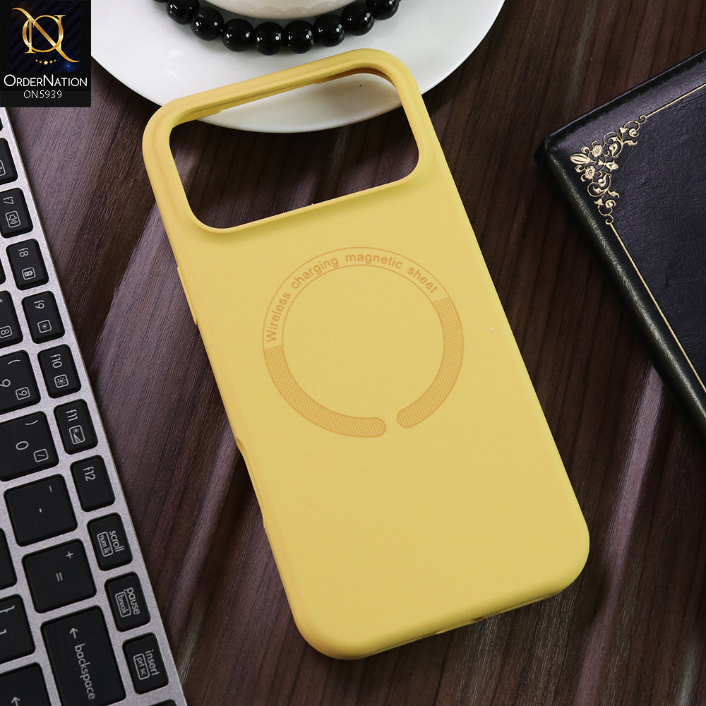 iPhone 17 Pro Cover - Yellow -  New Shockproof Ultra-Slim Magnetic Case Supports Wireless Charging