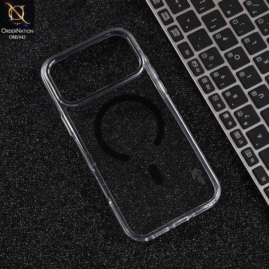 iPhone 17 Pro Max Cover - Black -  BlueShark Premium Quality Hard Clear Case With Magsafe