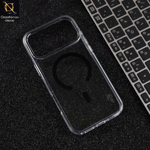 iPhone 17 Pro Max Cover - Black -  BlueShark Premium Quality Hard Clear Case With Magsafe