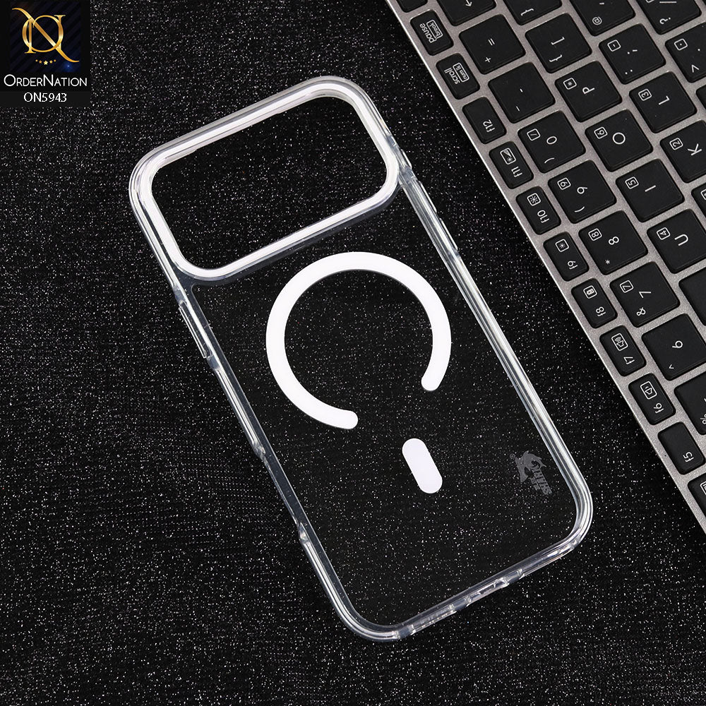 iPhone 17 Pro Max Cover - Transparent -  BlueShark Premium Quality Hard Clear Case With Magsafe