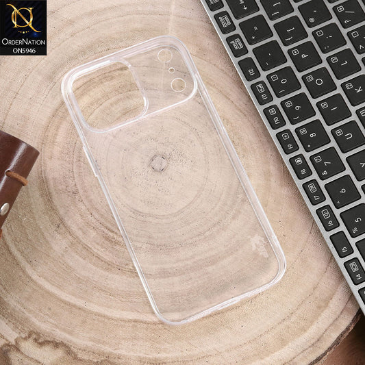 iPhone 17 Pro Max Cover - Transparent -  Blue Shark Premium Quality Soft Case