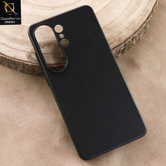 Samsung Galaxy S26 Ultra - Black -  New Leather Feel Soft TPU Case