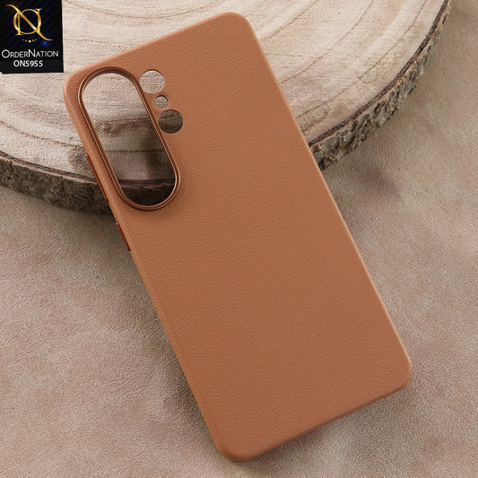 Samsung Galaxy S26 Ultra - Brown -  New Leather Feel Soft TPU Case