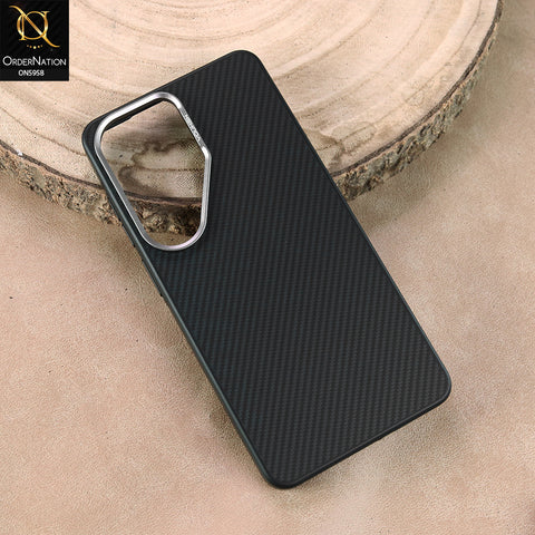 Samsung Galaxy S26 Ultra - Black -  Brand New Youksh Premium Carbon Fiber Texture Case With Metal Camera Ring