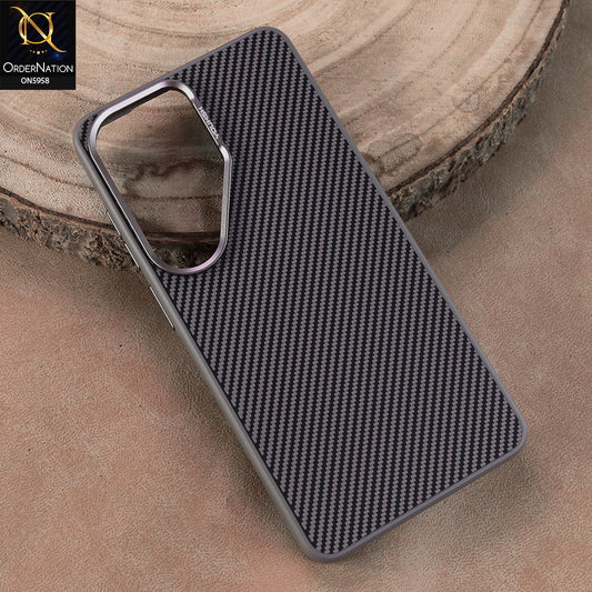 Samsung Galaxy S26 Ultra - Grey -  Brand New Youksh Premium Carbon Fiber Texture Case With Metal Camera Ring