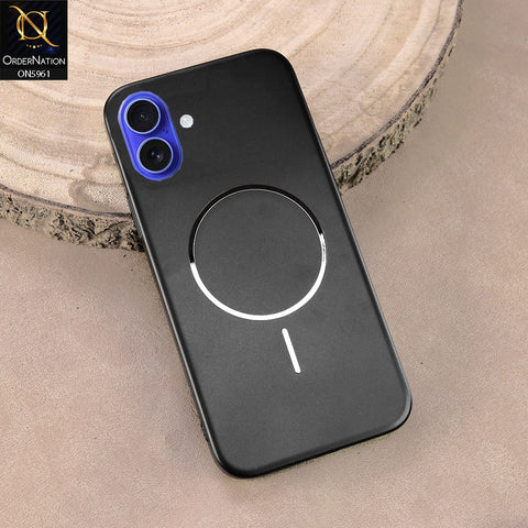 iPhone 16 Cover - Black -   New Premium Quality Slim Profile Shell Case With Magsafe