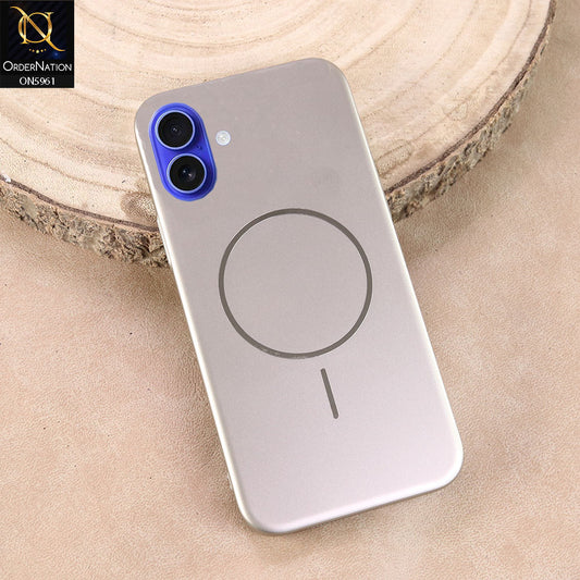 iPhone 16 Cover - White -   New Premium Quality Slim Profile Shell Case With Magsafe