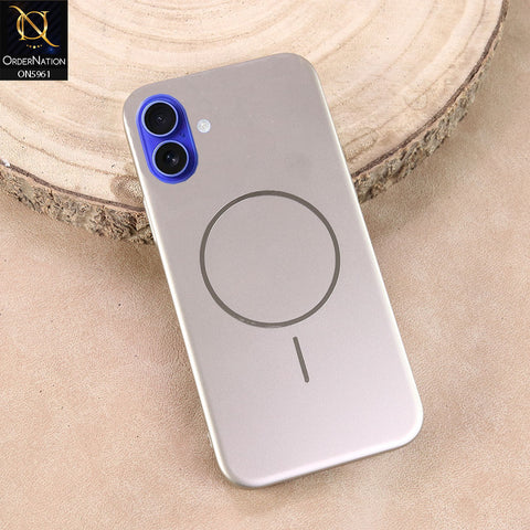 iPhone 16 Cover - White -   New Premium Quality Slim Profile Shell Case With Magsafe