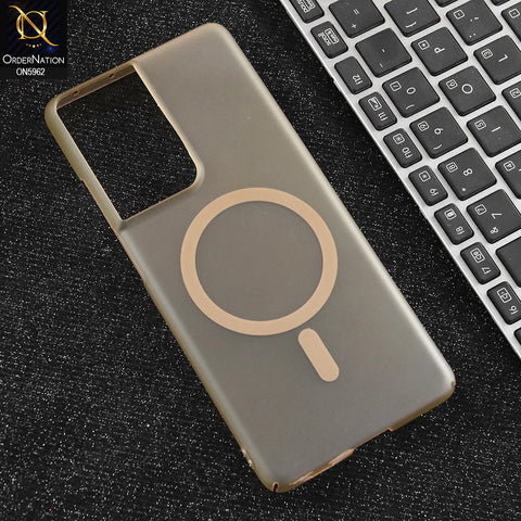Samsung Galaxy S21 Ultra 5G Cover - Brown  - New Trendy Matte Colour Semi-Transparent Case With Magsafe