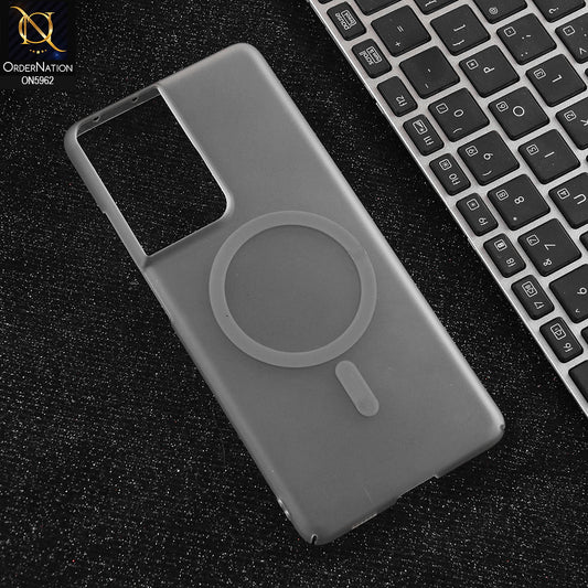 Samsung Galaxy S21 Ultra 5G Cover - Gray  - New Trendy Matte Colour Semi-Transparent Case With Magsafe