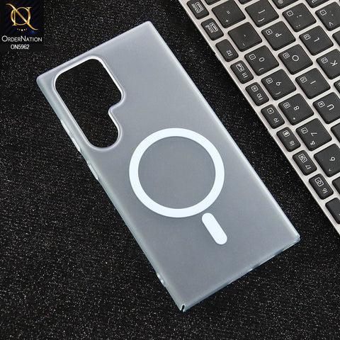 Samsung Galaxy S22 Ultra 5G Cover - Blue  - New Trendy Matte Colour Semi-Transparent Case With Magsafe