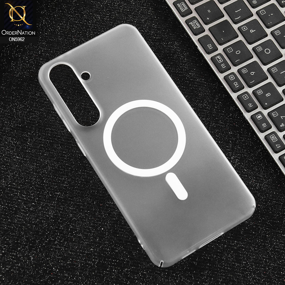 Samsung Galaxy S24 FE Cover - White  - New Trendy Matte Colour Semi-Transparent Case With Magsafe
