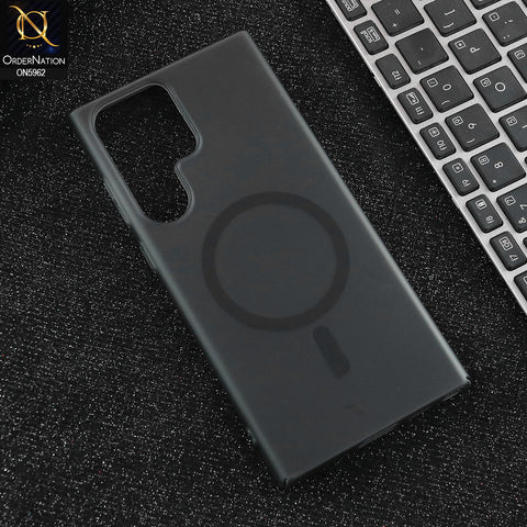 Samsung Galaxy S25 Ultra Cover - Black  - New Trendy Matte Colour Semi-Transparent Case With Magsafe