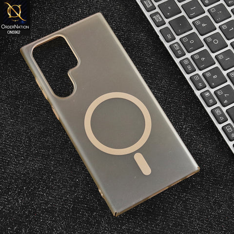 Samsung Galaxy S25 Ultra Cover - Brown  - New Trendy Matte Colour Semi-Transparent Case With Magsafe