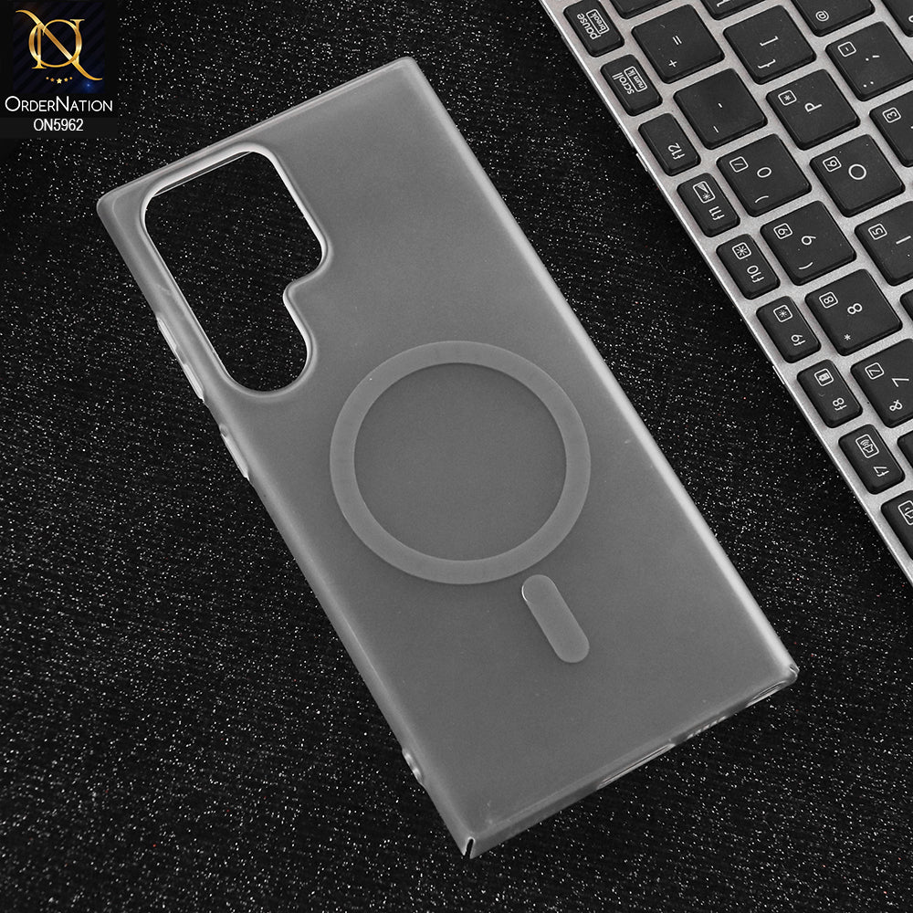 Samsung Galaxy S25 Ultra Cover - Gray  - New Trendy Matte Colour Semi-Transparent Case With Magsafe