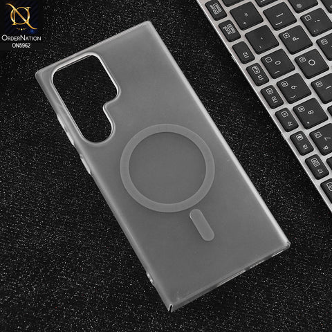 Samsung Galaxy S25 Ultra Cover - Gray  - New Trendy Matte Colour Semi-Transparent Case With Magsafe