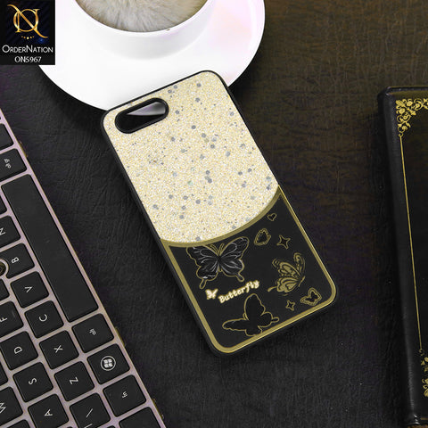 Oppo A5 2020 Cover - Black -  New Trendy Butterfly Moeity Glitter Soft Borders Shiny Case