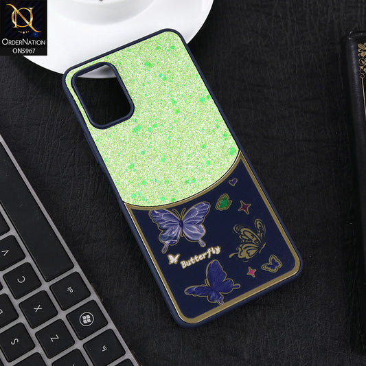 Tecno Camon 19 Neo Cover - Blue -  New Trendy Butterfly Moeity Glitter Soft Borders Shiny Case