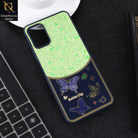 Tecno Camon 19 Neo Cover - Blue -  New Trendy Butterfly Moeity Glitter Soft Borders Shiny Case