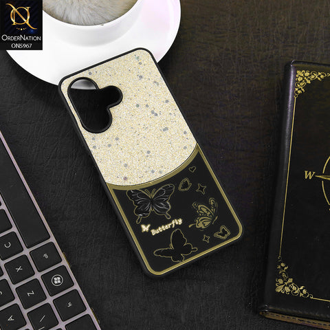Infinix Hot 30i Cover - Black -  New Trendy Butterfly Moeity Glitter Soft Borders Shiny Case