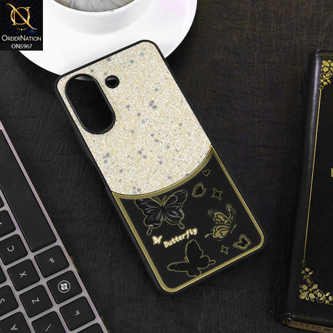Xiaomi Redmi 13C Cover - Black -  New Trendy Butterfly Moeity Glitter Soft Borders Shiny Case