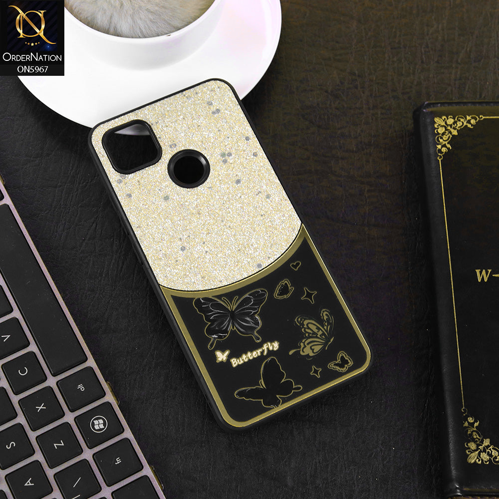 Xiaomi Redmi 10A Cover - Black  - New Trendy Butterfly Moeity Glitter Soft Borders Shiny Case