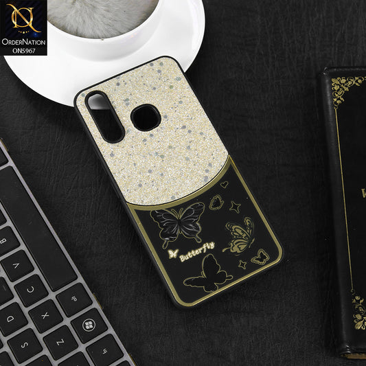 Tecno Camon 12 Cover - Black -  New Trendy Butterfly Moeity Glitter Soft Borders Shiny Case