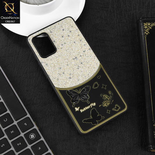 Samsung Galaxy A71 Cover - Black -  New Trendy Butterfly Moeity Glitter Soft Borders Shiny Case
