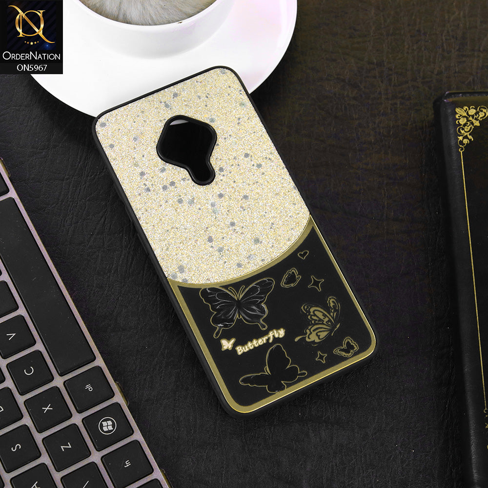 Vivo S1 Pro Cover - Black -  New Trendy Butterfly Moeity Glitter Soft Borders Shiny Case