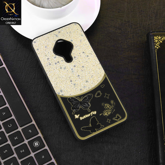 Vivo S1 Pro Cover - Black -  New Trendy Butterfly Moeity Glitter Soft Borders Shiny Case