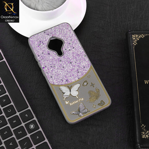 Vivo S1 Pro Cover - Gray -  New Trendy Butterfly Moeity Glitter Soft Borders Shiny Case