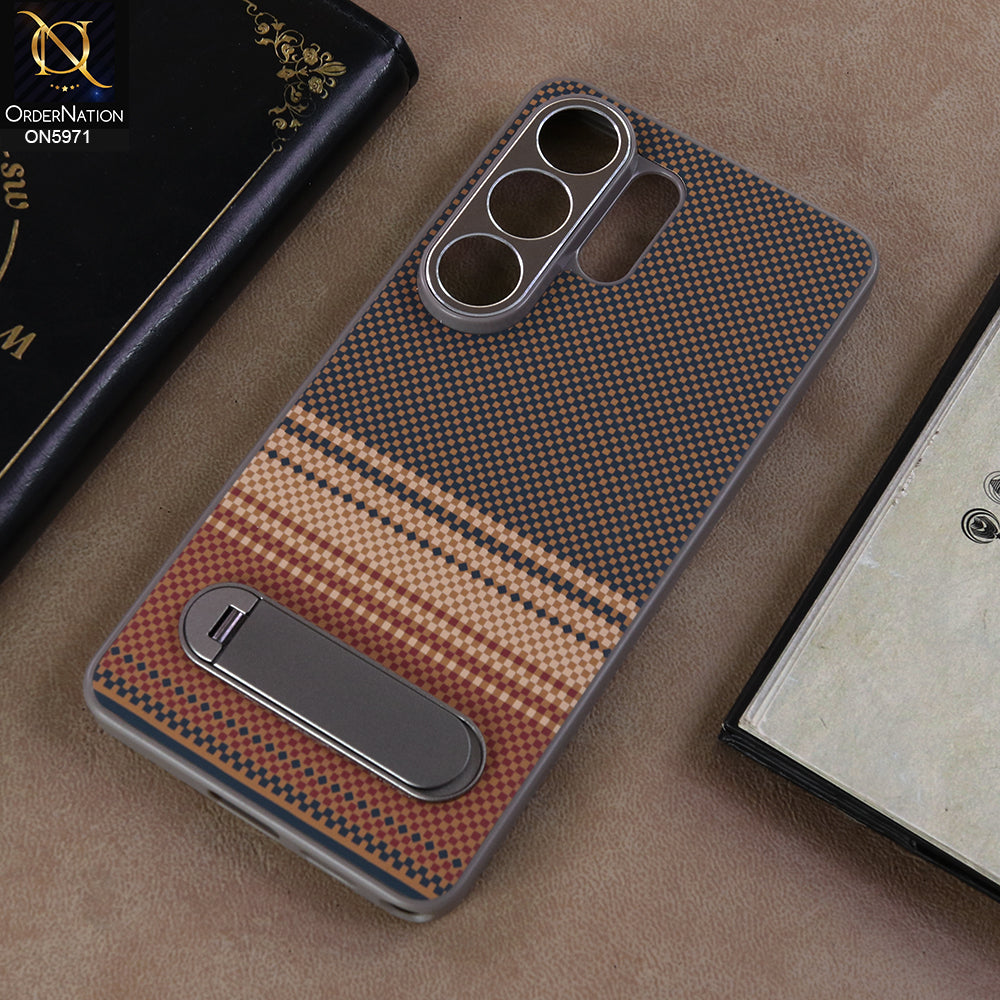 Samsung Galaxy S26 Ultra - Brown - New Magnetic Carbon Fiber Case with Kickstand | Slim Shockproof MagSafe Cover