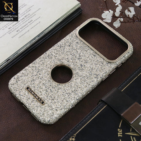 iPhone 17 Pro Max - White - New Rimbmax Premium Rhinestone Sparkle Back Cover with Metallic Camera Protection