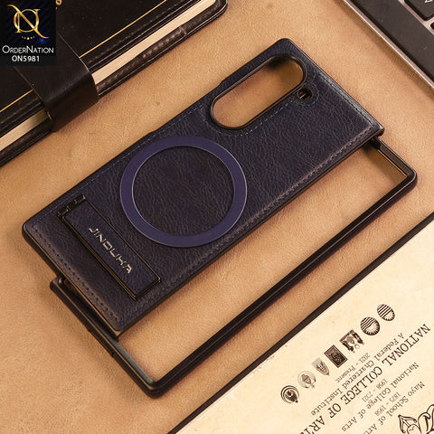Samsung Galaxy Z Fold 6 5G - Blue - JINDUKA Shockproof Leather Case with Ring Magnetic and Stand