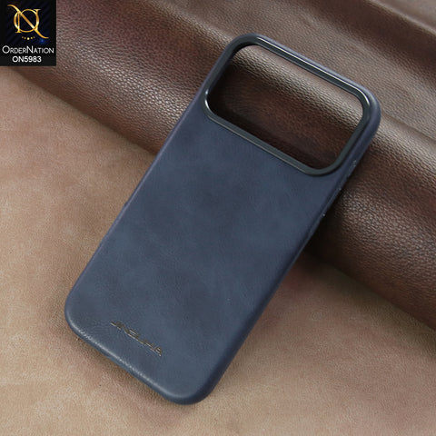 iPhone 17 Pro Max - Blue - New Jinduka Vintage Matte Leather Back Cover with Camera Guard