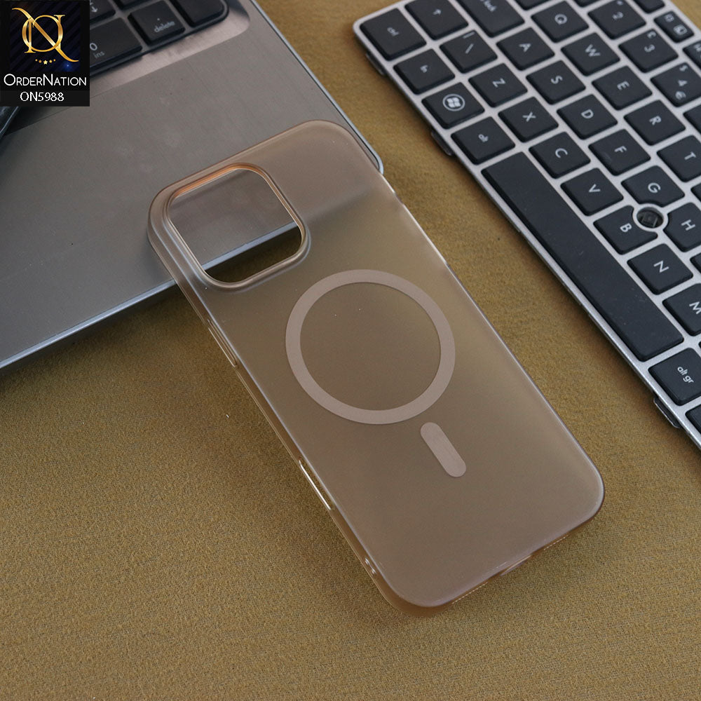 iPhone 16 Pro Max Cover - Desert -  New High Grade Semi Transparent Hard Case With Magsafe