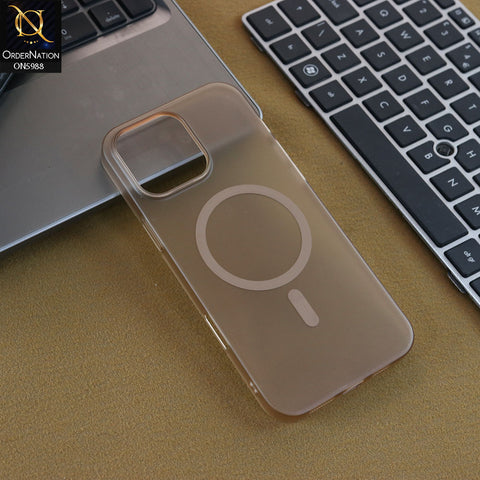 iPhone 16 Pro Max Cover - Desert -  New High Grade Semi Transparent Hard Case With Magsafe