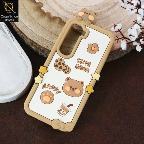 Infinix Hot 60i 4G Cover - Brown -  New Stingy 3D Ultra Slushy Cute Bear Case