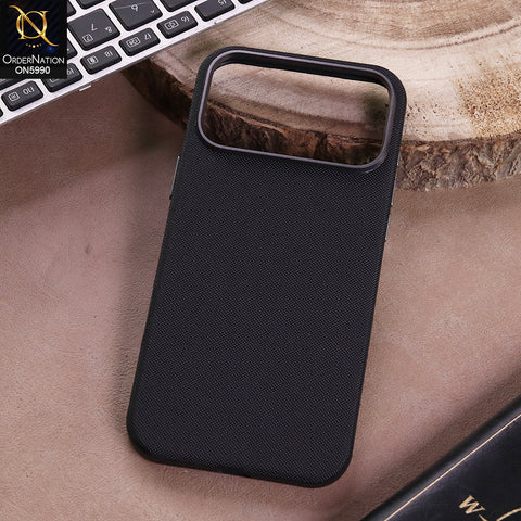 iPhone 17 Pro Max - Black - New Rimbmax Luxury Premium Micro-Dot Textured Protective Back Cover