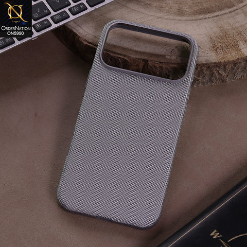 iPhone 17 Pro Max - Gray - New Rimbmax Luxury Premium Micro-Dot Textured Protective Back Cover