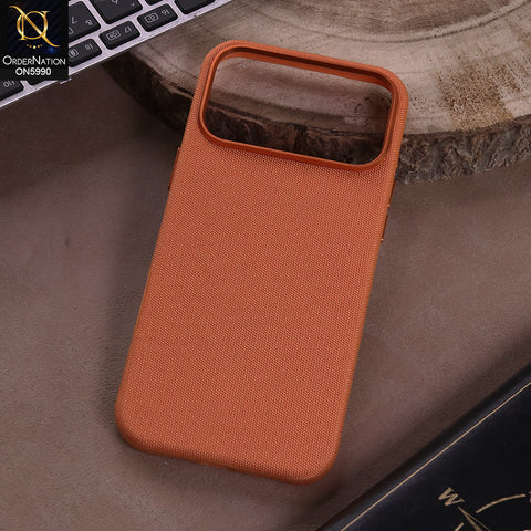 iPhone 17 Pro Max - Orange - New Rimbmax Luxury Premium Micro-Dot Textured Protective Back Cover
