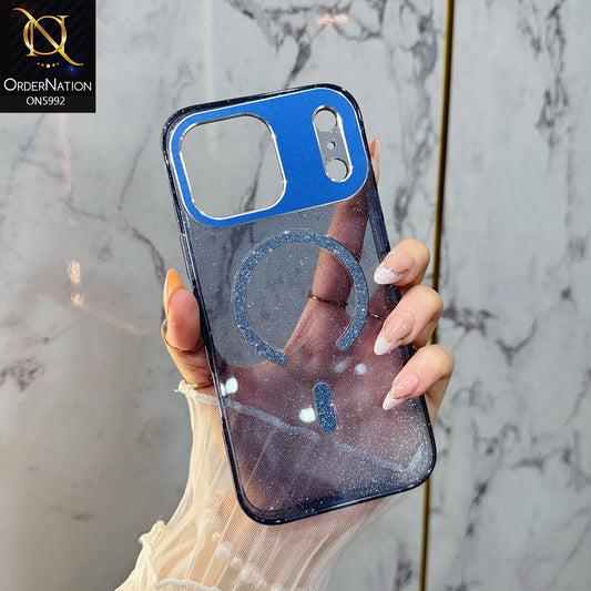 iPhone 17 Pro Max Cover - Blue - New Premium Crystal Glitter Case with MegaSafe Magnetic Ring